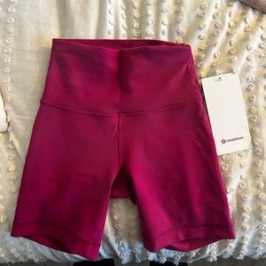 Lululemon wunder train bikes shorts 6” size 2